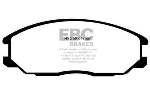 EBC 00-01 Hyundai XG 300 3.0 Redstuff Front Brake Pads - DP31332C