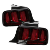 Spyder 05-09 Ford Mustang (Red Light Bar) LED Tail Lights - Black ALT-YD-FM05V3-RBLED-BK - 5086716