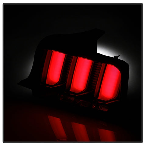 Spyder 05-09 Ford Mustang (Red Light Bar) LED Tail Lights - Smoke ALT-YD-FM05V3-RBLED-SM - 5086723