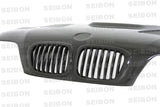Seibon 01-05 BMW E46 M3 GTR Style Carbon Fiber Hood - HD0105BMWE46M3-GTR