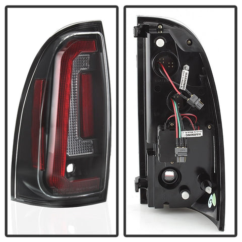 Spyder 05-15 Toyota Tacoma LED Tail Lights (Not Compatible w/OEM LEDS) - Black ALT-YD-TT05V2-LB-BK - 5085467