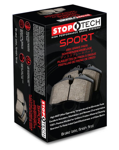 StopTech 12-19 Audi A6 / 11-18 Audi A7 Quattro Sport Brake Pads w/Shims and Hardware - Front - 309.13221