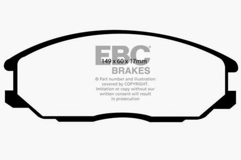 EBC 00-01 Hyundai XG 300 3.0 Redstuff Front Brake Pads - DP31332C