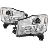 Spyder 04-15 Nissan Titan / 04-07 Nissan Armada V2 Projector Headlights - Chrome PRO-YD-NTI04-DRL-C - 5085498