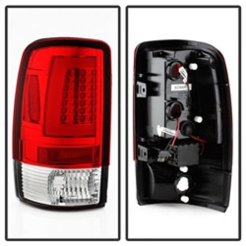 Spyder 00-06 Chevy Suburban 1500/2500 V2 Light Bar LED Tail Lights -Red Clr (ALT-YD-CD00V2-LBLED-RC) - 5084163