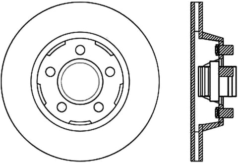 StopTech 64-67 Ford Mustang Cryo Slotted Front Right Sport Brake Rotor - 126.61053CSR