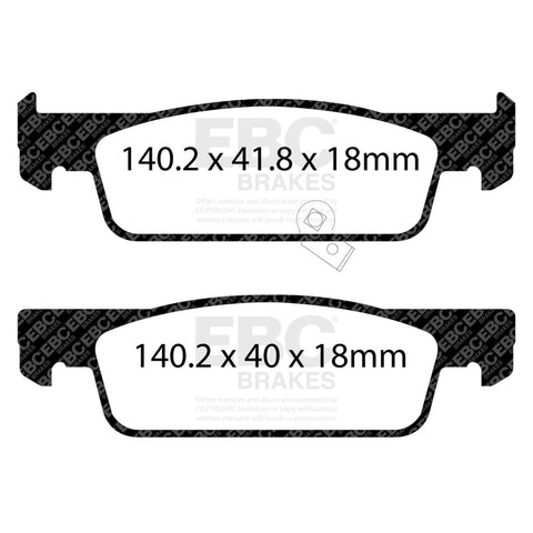 EBC 16-17 Smart Fortwo 0.9T Greenstuff Front Brake Pads - DP22341