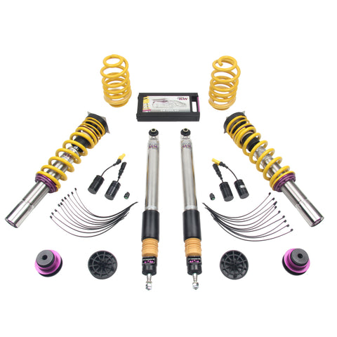 KW Coilover Kit V3 2017+ Audi A4 (B9) Sedan 2wd w/ Electronic Dampers - 352100AW