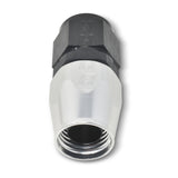 Russell Performance -12 AN Black/Silver Straight Full Flow Hose End - 610053