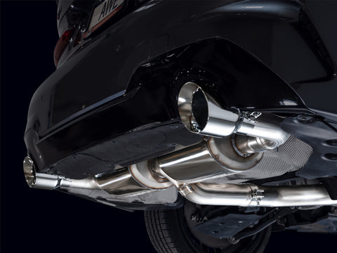 AWE 19-23 BMW 330i / 21-23 BMW 430i Base G2X Touring Axle Back Exhaust - Chrome Silver - 3015-32429