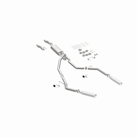 MagnaFlow 11 Ford F-150 3.7L/5.0L/6.2L SS Catback Exhaust Dual Split Rear Exit w/ 3.5in SS Tips - 15460