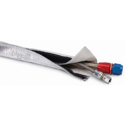 DEI Heat Shroud 1in I.D. x 3ft - Aluminized Sleeving - Hook and Loop Edge - 10405