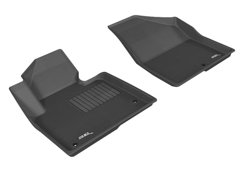 3D MAXpider 2013-2019 Hyundai Santa Fe Sport/Santa Fe/Santa Fe Xl Kagu 1st Row Floormat - Black - L1HY01711509