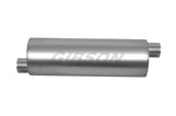 Gibson SFT Superflow Offset/Offset Round Muffler - 8x24in/3in Inlet/3in Outlet - Stainless - 421887