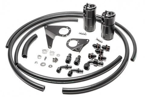 Radium Engineering Dual Catch Can Kit 08-16 Mitsubishi Evo Fluid Lock - 20-1107-FL