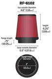 K&N Filter Universal Air Filter Golf VII GTI 3-15/16in FLG / 5-15/32in OD / 7in H - RF-6102