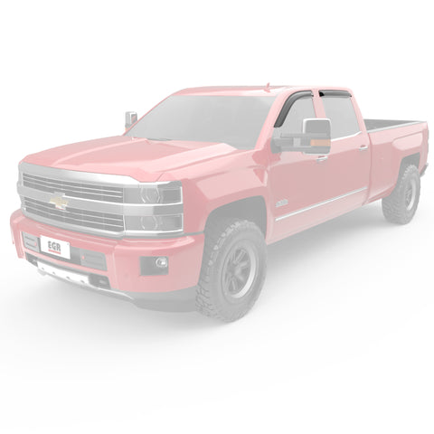 EGR 14+ Chev Silverado Crew Cab Tape-On Window Visors - Set of 4 (641771) - 641771