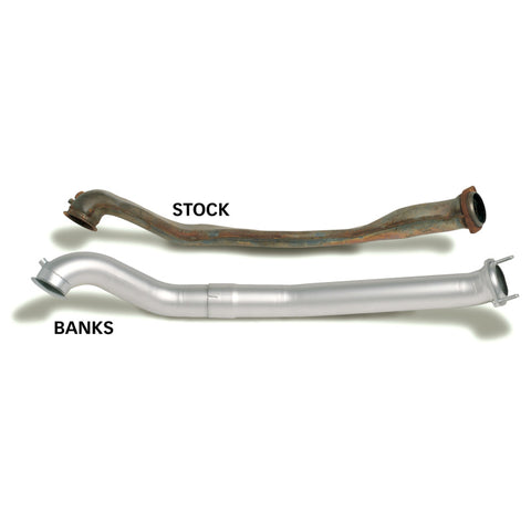 Banks Power 94-97 Ford 7.3L CCLB Monster Exhaust System - SS Single Exhaust w/ Black Tip - 46299-B