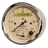 AutoMeter Gauge Tach/Speedo 3-3/8in. 120MPH & 8K RPM Elec. Program. Antique Beige - 1881