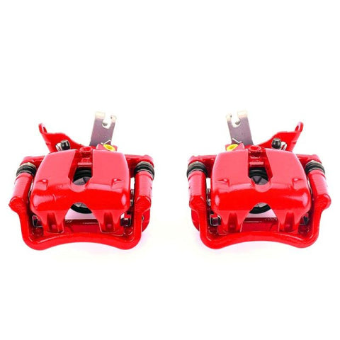 Power Stop 14-15 Chevrolet Malibu Rear Red Calipers w/Brackets - Pair - S5504