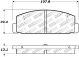 StopTech Street Touring 89-95 Mazda RX7 / 03-05 Mazda 6 Rear Brake Pads - 308.03320