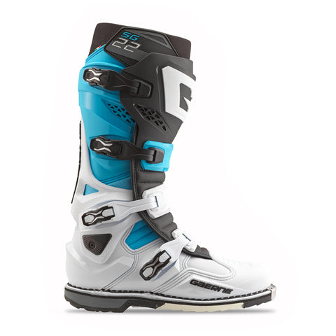 Gaerne SG22 Limited Edition Boot White/Black/Light Blue Size - 10.5 - 2262-003-10.5