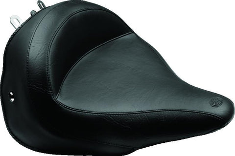 Mustang 05-17 Harley Deluxe (With Standard Rack) Harley Wide Touring Solo Seat - Black - 76232