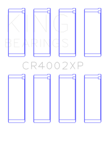 King Ford/Mazda DOHC 16 Valve/SOHC 16 Valve/SOHC 8 Valve Performance Rod Bearing Set - Size +.25mm - CR4002XP0.25