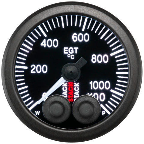 Autometer Stack 52mm 0-1100 Deg C Pro-Control Exhaust Gas Temp Gauge - Black - ST3513