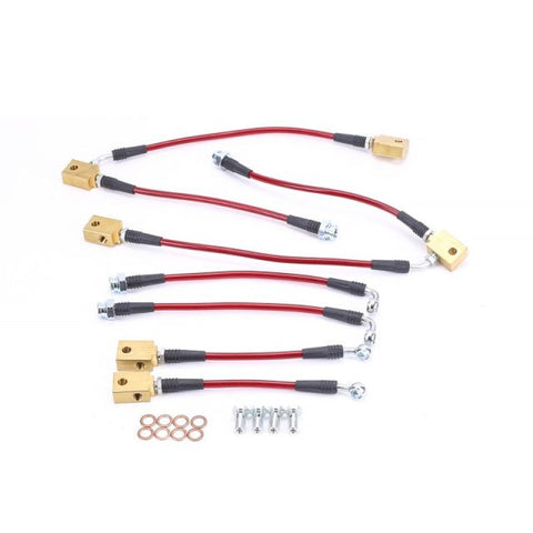 Power Stop 11-12 Infiniti G25 Front & Rear SS Braided Brake Hose Kit - BH00088