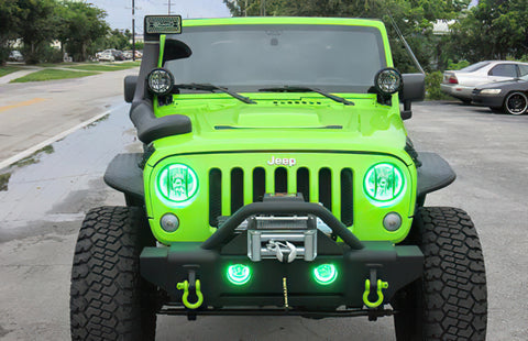 Oracle Jeep Wrangler 07-17 Halo Kit - ColorSHIFT w/ 2.0 Controller - 2665-333