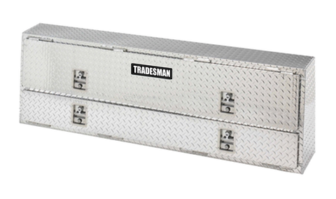 Tradesman Aluminum Professional Rail Top Mount L-Wing Box (72in.) - Brite - 8272