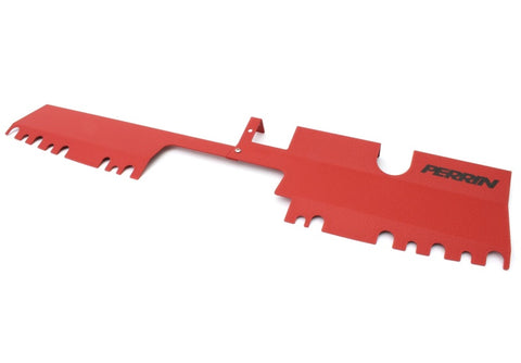 PERRIN 15-21 WRX/STI Radiator Shroud (With OEM Intake Scoop) - Red - PSP-ENG-512-4RD
