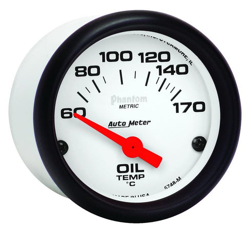 Autometer Phantom 2-1/16in 60-170 Deg F Electronic Oil Temperature Gauge - 5748-M