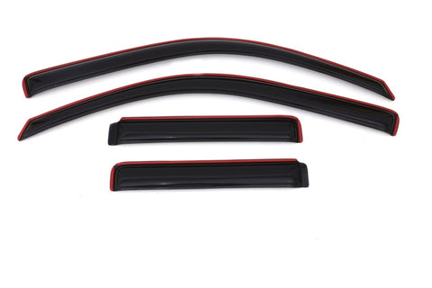 AVS 02-09 Chevy Trailblazer Ventvisor In-Channel Front & Rear Window Deflectors 4pc - Smoke - 194733