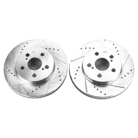 Power Stop 16-19 Toyota Prius Front Evolution Drilled & Slotted Rotors - Pair - JBR1744XPR