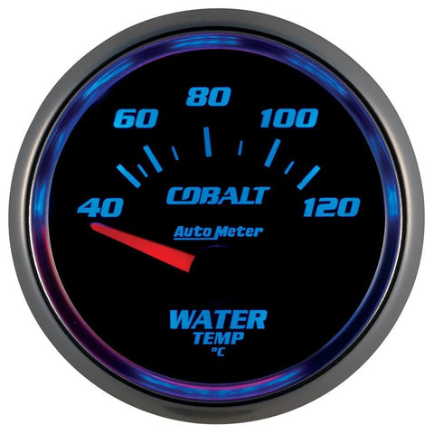 Autometer Cobalt 52mm Short Sweep Electronic 40-120 Deg C Water Temperature Gauge - 6137-M