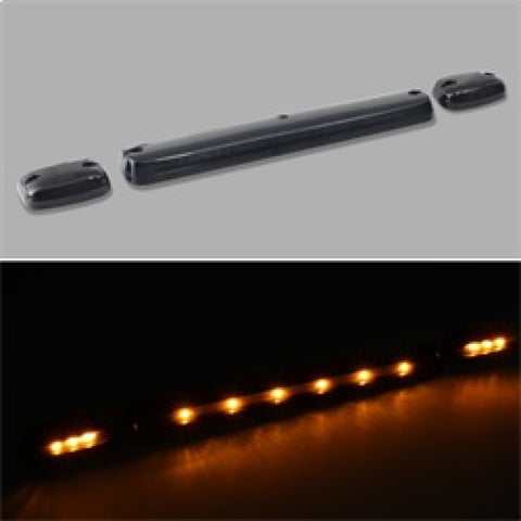 xTune Chevy Silverado 07-13 Amber LED Cab Roof Lights Smoke ACC-LED-CS07-CR-SM - 9924613