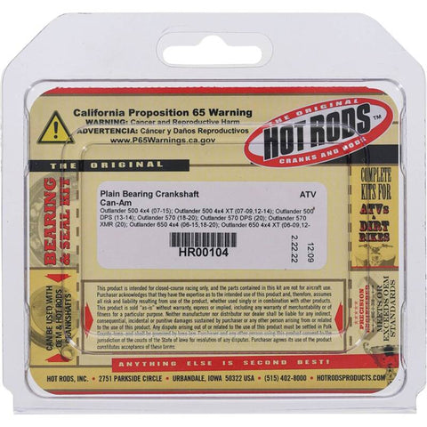 Hot Rods 06-08 Can-Am Outlander 800 4x4 800cc Plain Bearing Crankshaft - HR00104