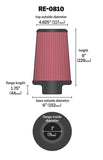 K&N Universal Rubber Filter 3inch FLG / 6inch OD-B / 4-5/8inch OD-T / 9inch L - RE-0810