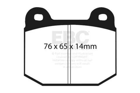 EBC 03-04 Infiniti G35 3.5 (Manual) (Brembo) Yellowstuff Rear Brake Pads - DP41537R