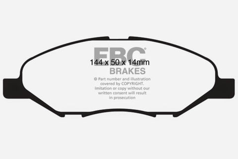 EBC 09-11 Nissan Versa 1.6 Redstuff Front Brake Pads - DP31832C