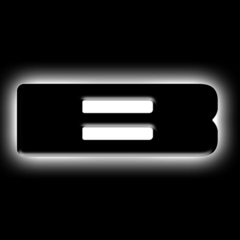 ORACLE Lighting Universal Illuminated LED Letter Badges - Matte Blk Surface Finish - B - 3141-B-001