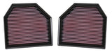 K&N Replacement Air Filter for 11-14 BMW M5/M6 4.4L V8 / 2015 M4/M3 3.0L I6  (2 per box) - 33-2488