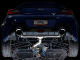 AWE Tuning Subaru BRZ/ Toyota GR86/ Toyota 86 Track Edition Cat-Back Exhaust- Chrome Silver Tips - 3020-32279