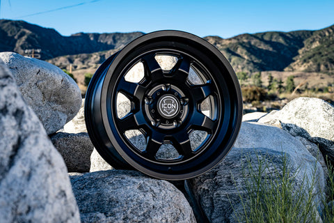 ICON Nuevo 17x8.5 / 5x150 / 25mm Offset / 5.75in BS Satin Black Wheel - 8117855557SB