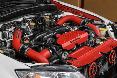 GrimmSpeed 2008-2014 Subaru WRX Front Mount Intercooler Kit Black Core / Red Pipe - 090251