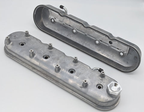 Granatelli 96-22 GM LS Tall Valve Cover w/Integral Angled Coil Mounts - Cast Finish - 640360