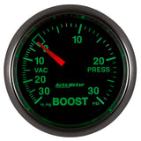 Autometer GS 52mm 30 In Hg.-Vac/30 PSI Mechanical Vacuum/Boost Gauge - 3803