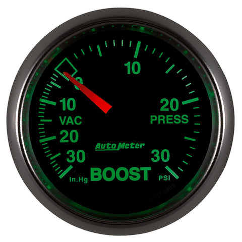 Autometer GS 52mm 30 In Hg.-Vac/30 PSI Mechanical Vacuum/Boost Gauge - 3803